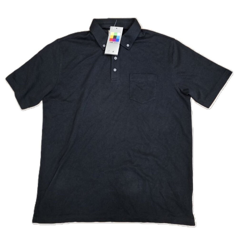UB Tech Men's Performance Golf Polo Shirt, Black, New with Tag